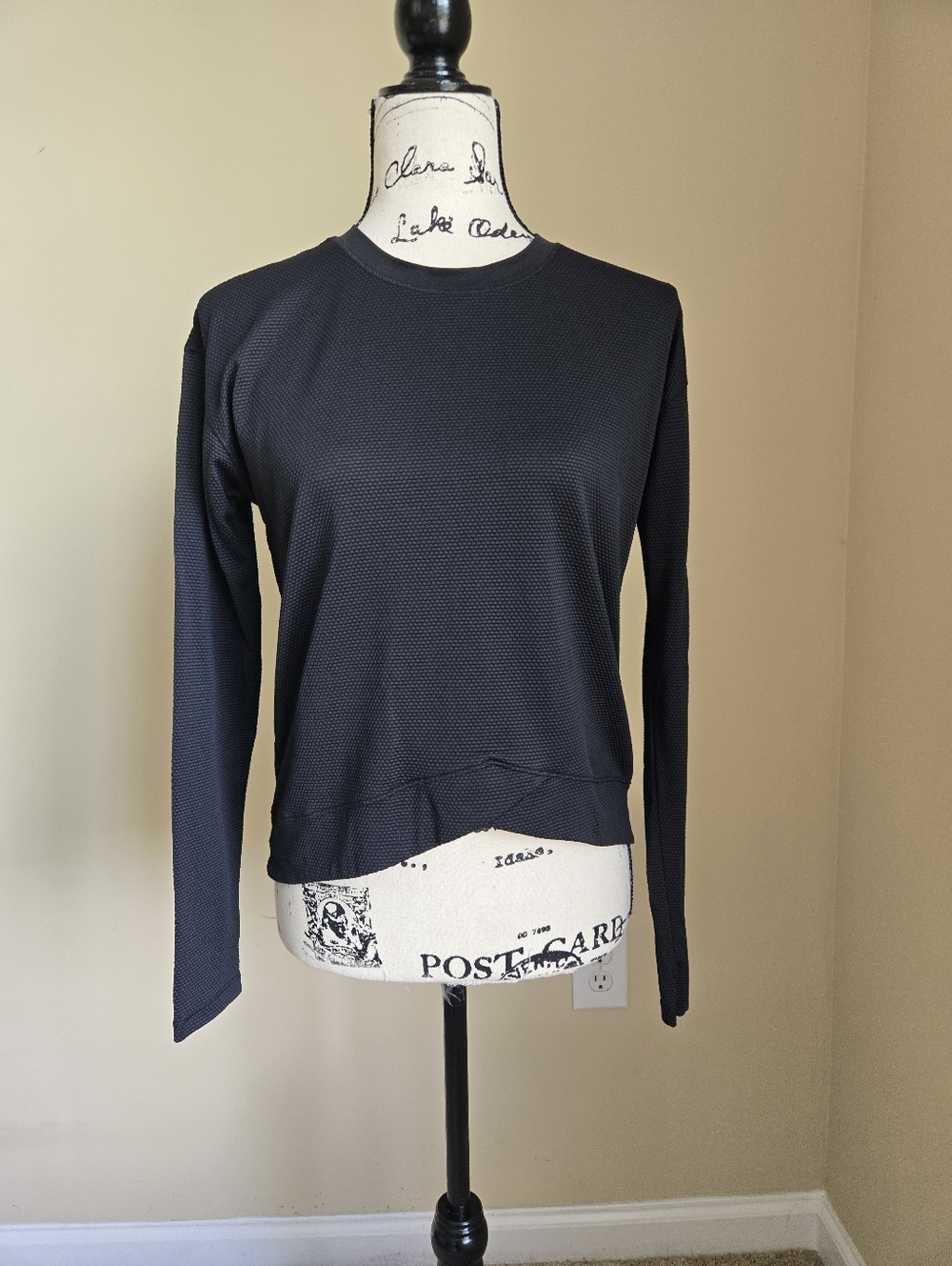 Calia Athletic Top Womens XS Black Long Sleeve